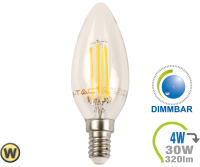 V-TAC - E14 LED Kerze 4W Filament Warmweiß Dimmbar (V4365)
