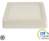 V-TAC - LED Aufbauleuchte 22W Eckig Kaltweiß (V4812)