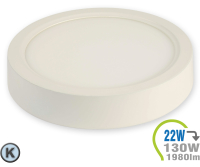 V-TAC - LED Aufbauleuchte 22W Rund Kaltweiß (V4815)