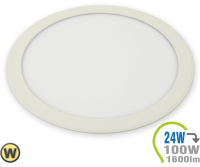 V-TAC - LED Paneel Einbauleuchte Premium Serie 24W Rund Warmweiß (V4872)