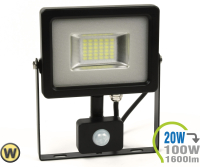 V-TAC - LED Strahler 20W SMD Slim mit Bewegungsmelder Warmweiß (V5697)