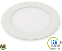 V-TAC - LED Paneel Einbauleuchte Premium Serie 12W Rund Warmweiß (V4857)