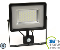 V-TAC - LED Strahler 30W SMD Slim mit Bewegungsmelder Kaltweiß (V5716)