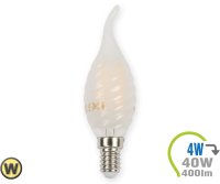 V-TAC - E14 LED Kerze 4W Filament matt verdreht & geschwungen Warmwe (V7110)