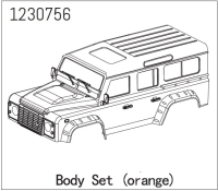 Absima - Hartplastik-Karosserie-Set (Orange) - CR3.4 LANDI (1230756)