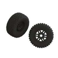 Arrma - dBoots FORTRESS LP Tire Set Glued Black (2) (ARA550110)