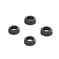 Arrma - Shock Cap (4): 4X4 Black (ARA330828)