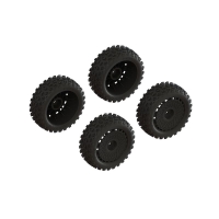 Arrma - dBoots 2-HO Tire Set Glued (Black) (2 Pairs) (ARA550114)