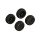 dBoots 2-HO Tire Set Glued (Black) (2 Paar)