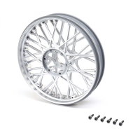Losi - Front Wheel Set Satin Chrome: Promoto-MX (LOS46002)
