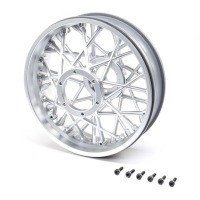 Losi - Rear Wheel Set Satin Chrome: Promoto-MX (LOS46003)