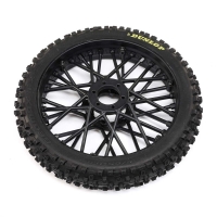 Losi - Dunlop MX53 Front Tire Mounted Black: Promoto-MX (LOS46004)