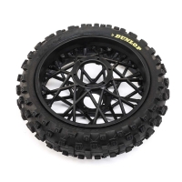 Losi - Dunlop MX53 Rear Tire Mounted Black: Promoto-MX (LOS46005)