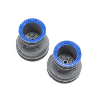 Losi - MT Wheel Blue Beadlock Lt Grey(2): Mini LMT (LOS41046)
