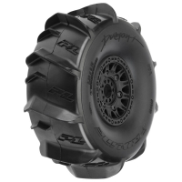 Pro-Line Racing - 1/7 Dumont Sand/Snow F/R Tires MTD 17mm Black Raid (2): Mojave/UDR (PRO1018911)
