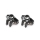 Losi - Aluminum Steering Spindle Set Black: Mini LMT (LOS314007)