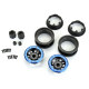 Pro-Line Racing - 1/6 Steelies Stamped Steel 2.9 Dual Offset SCX6 Wheels Blue/Black (PRO283800)