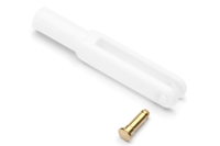 MP JET - 2124 Plastic clevis l=44 mm, slot width 3, pin dia 2,5, M3 White 2pcs (1MP2124W)