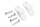 MP JET - 2611 Nylon threaded block M4 White 2 pcs (1MP2611W)