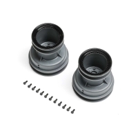 Losi - MT Wheel Black Beadlock Light Grey (2): Mini LMT (LOS-2059)