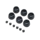 Losi - Rubber Lean Bar Wheels & Stops (6): Promoto-SM...
