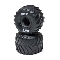 Losi - MT Tires Black Beadlock Premounted (2): Mini LMT (LOS-2060)