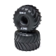Losi - MT Tires Black Beadlock Premounted (2): Mini LMT...