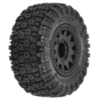 Pro-Line Racing - 1/10 Aztek M2 F/R 2.2/3.0 SC MTD 12mm & 14mm Black Raid Wheels (2) (PRO1026210)