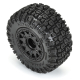 Pro-Line Racing - 1/10 Aztek M2 F/R 2.2/3.0 SC MTD 12mm &amp; 14mm Black Raid Wheels (2) (PRO1026210)