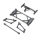 Losi - Front Wing Mount Set Black: 22S Sprint (LOS-2423)