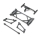 Losi - Front Wing Mount Set Black: 22S Sprint (LOS-2423)