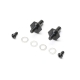 Team Losi Racing - Front Axle Set Aluminum Black 12mm:...