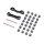 Team Losi Racing - Adjustable Pivot Set C & D Black: 22S Sprint (TLR-1055)