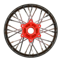 Pro-Line Racing - 1/4 Pro-Spec Aluminum V2 Bead Rear Wheel Black/Red (1): Promoto-SM (PRO284800T2)