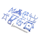 Losi - Cage Set Complete Blue: LMT 2.0 (LOS-1829)