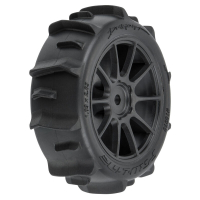 Pro-Line Racing - 1/14 Dumont F/R Tires MTD 12mm Black Mach-10 (4): Typhon GROM (PRO1031010)