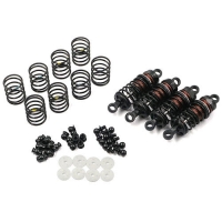 Yeah Racing - Aluminum Big Bore Go 55mm Damper Set 4pcs for 1/10 RC Touring Car Black (YR-BBG-0055BK)