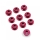 Yeah Racing - 4mm Aluminium Serrated Lock Nut 10pcs (RD) (YR-LN-M4S-RD)