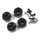 Yeah Racing - Aluminum Hex Adaptor Set 12X8mm Black For...
