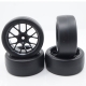 Yeah Racing - Spec D CS Wheel Offset +3 Black w/Tire 4pcs...