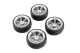 Yeah Racing - Spec T MS Wheel Offset 3 Silver w/Tire 4pcs...