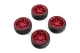 Yeah Racing - Spec T LS Wheel Offset 3 Red w/Tire 4pcs...
