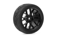 Räderset Spec T CS Wheel Offset 3 Black w/Tire 1:10 Touring (4 Stück)
