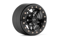 Yeah Racing - 1.9 Aluminum CNC 5 Spoke Beadlock Wheel w/Wheel Hub 2pcs Black (YR-WL-0116BK)