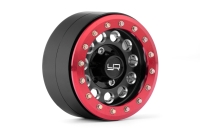 Yeah Racing - 1.9 Aluminum CNC F-RG Beadlock Wheel w/Wheel Hub 2pcs Red (YR-WL-0117RD)