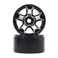 Yeah Racing - 1.9 Aluminum CNC 5 Spoke Beadlock Rim 2pcs (YR-WL-0147BK)