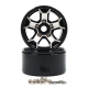 Yeah Racing - 1.9 Aluminum CNC 5 Spoke Beadlock Rim 2pcs (YR-WL-0147BK)