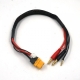 Yeah Racing - XT60 Charge Cable w/ 4mm Plugs 35cm...