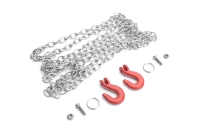 Yeah Racing - 1/10 RC Rock Crawler Accessory 96cm Long Chain and Hook Set Red (YR-YA-0357)