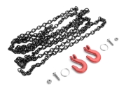 Yeah Racing - 1/10 RC Rock Crawler Accessory 96cm Long Chain and Hook Set Black (YR-YA-0357BK)